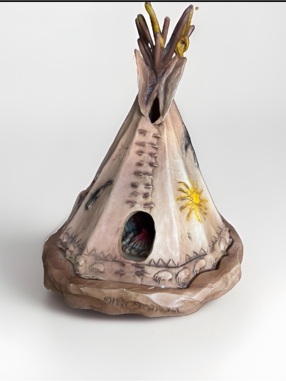 Vintage 1991 Castagna Native American Tepee Italy Two Piece Wild West #194